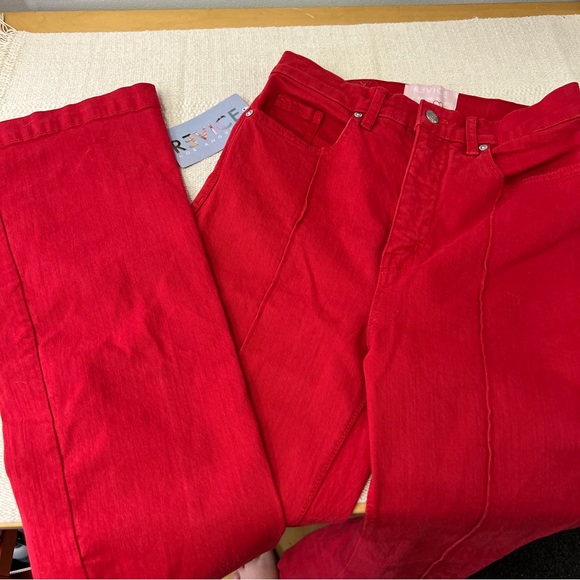 REVICE Jeans Nwt Revice Denim Avalon Red Denim Cutout Jeans In